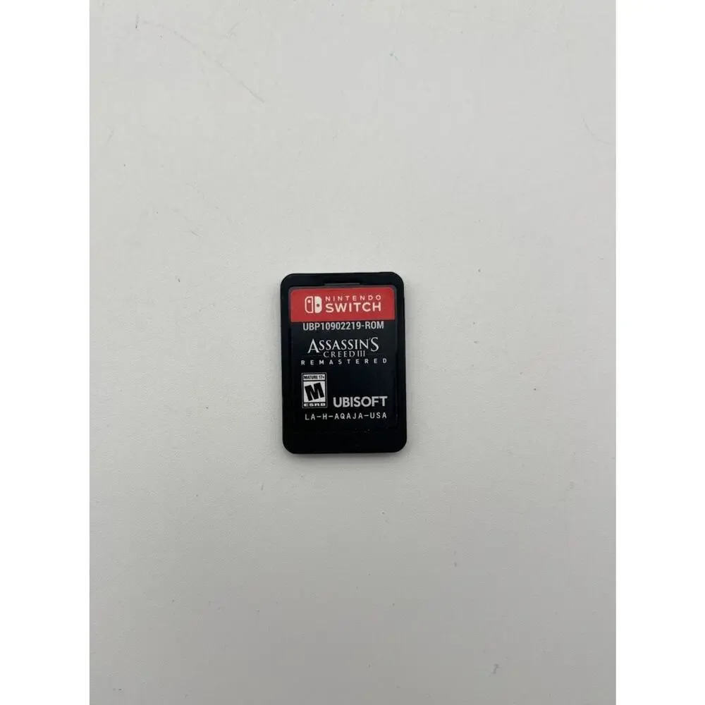 ASSASSINS CREED III REMASTERED NINTENDO SWITCH CARTRIDGE ONLY Tested. Works.